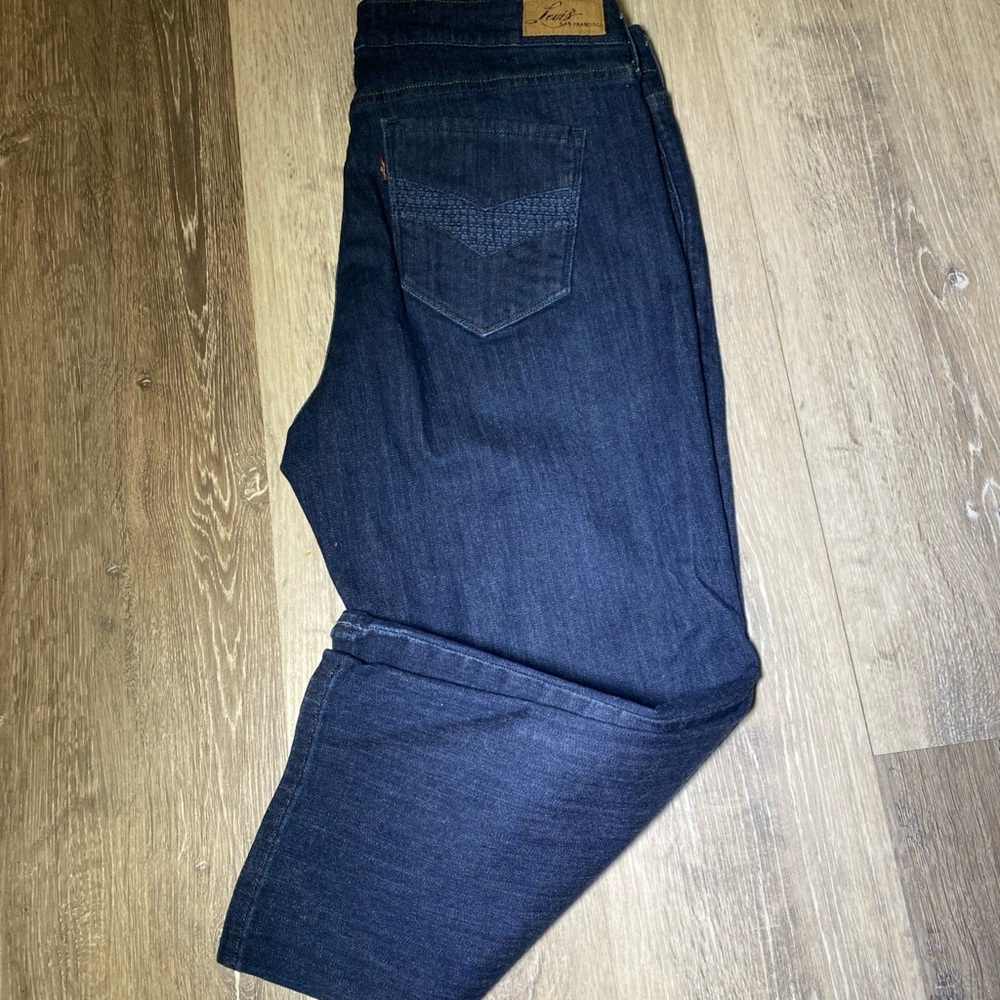 Women’s Levis San Francisco Jeans Blue Demi Curve Classic Straight Leg Sz 16/33